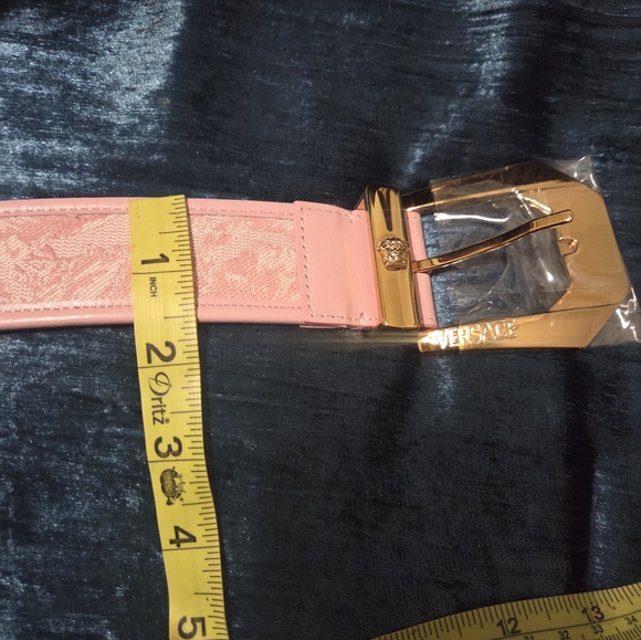 Versace Blush Pink and Gold Women's Belt Jacquard With Dust Bag Gift Idea - Picture 4 of 4